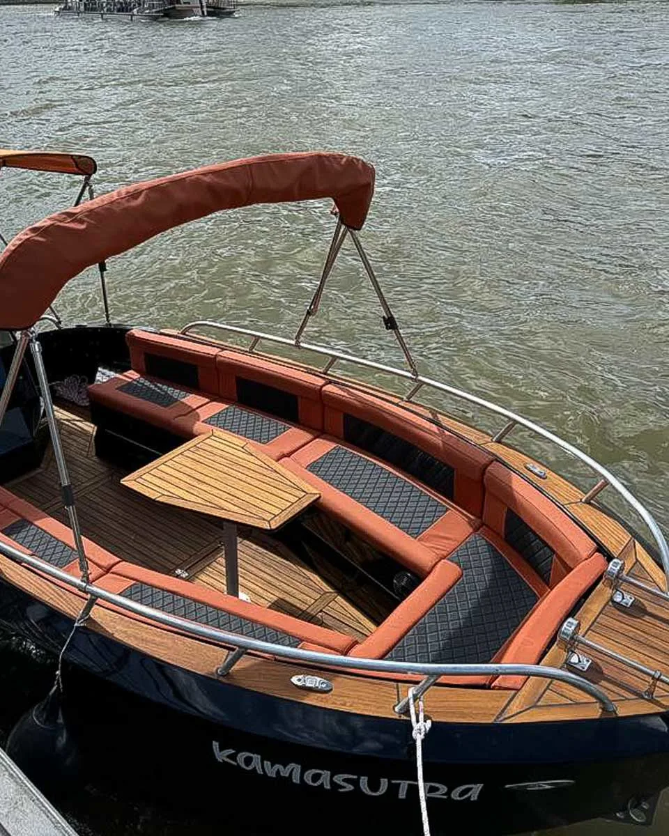 A luxury private boat on the Seine River in Paris France