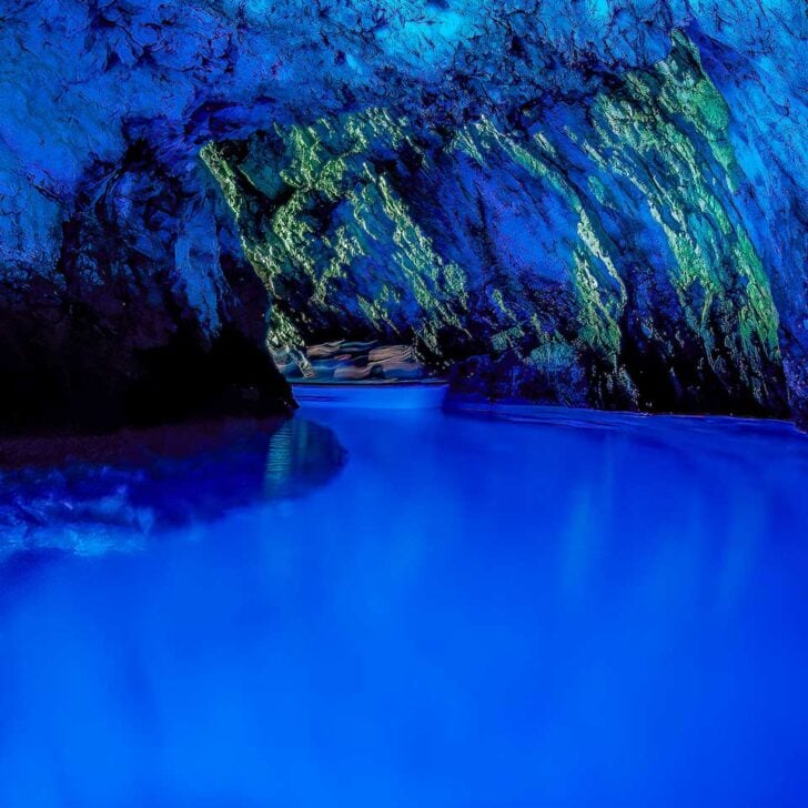 Inside-Blue-cave-Bisevo-and-vis-island-seen-on-a-tour-from-Hvar-Croatia