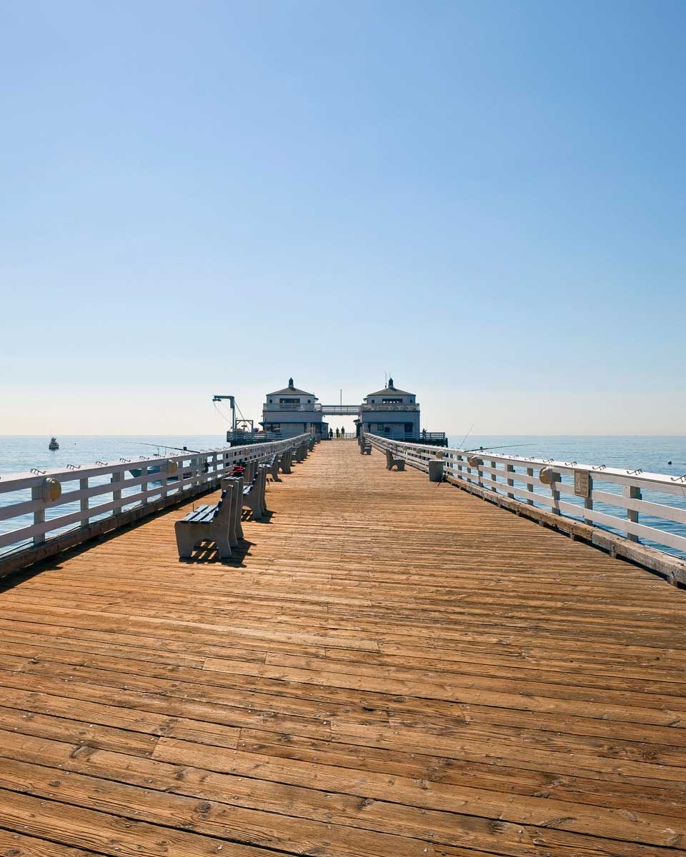 Malibu Pier in Malibu on a tour from Los Angeles California