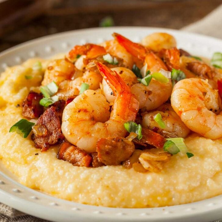 Shrimp and Grits eaten on a food tour in Savannah Georgia