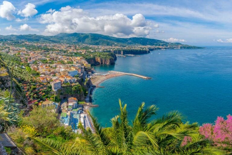 Sorrento Italy coastline seen on a sunny day
