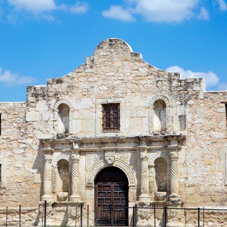 The Alamo seen on a tour in San Antonio Texas