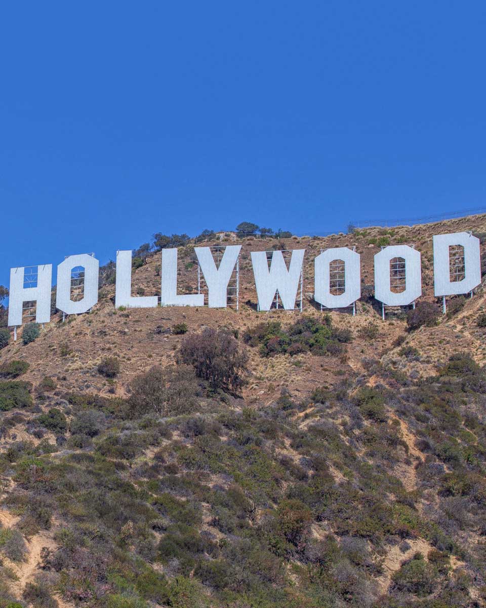 The Hollywood sign seen in Los Angeles