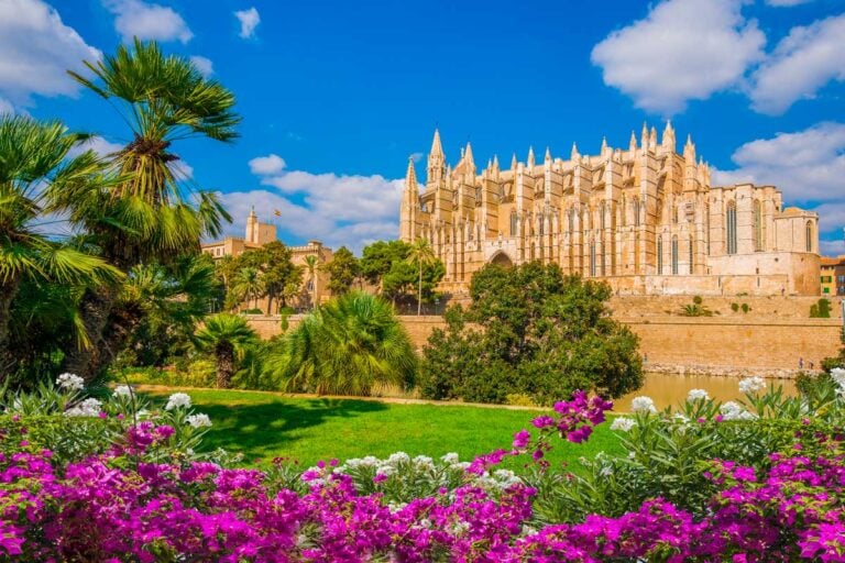 The Mallorca Cathedral in Mallorca Spain
