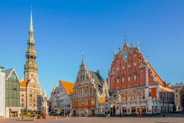 The town square of Riga Latvia