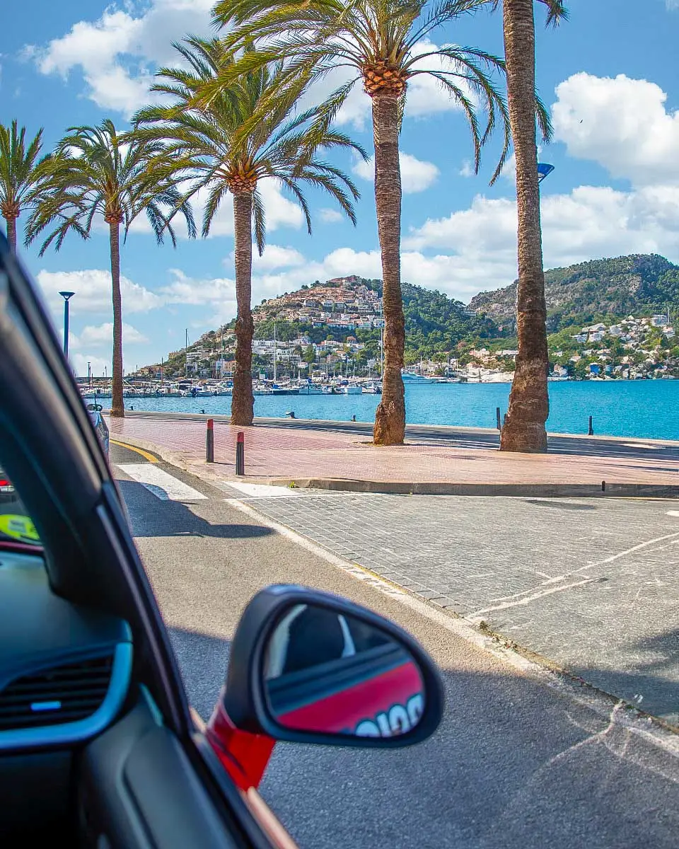 route_mallorca a sports car driving on a tour in Mallorca Spain