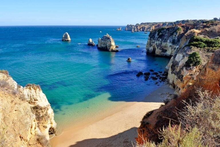 A coastal view and beach in Lagos Portugal 1