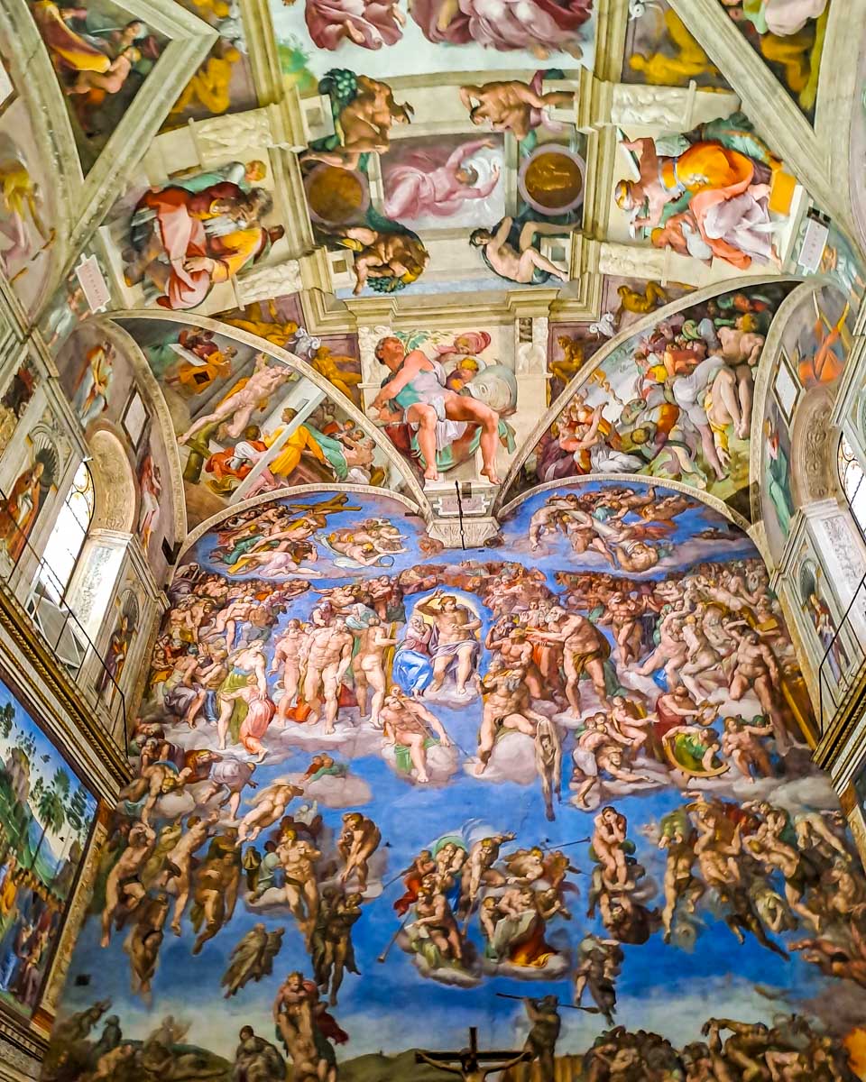 A fresco at the Sistine chapel in Vatican Rome