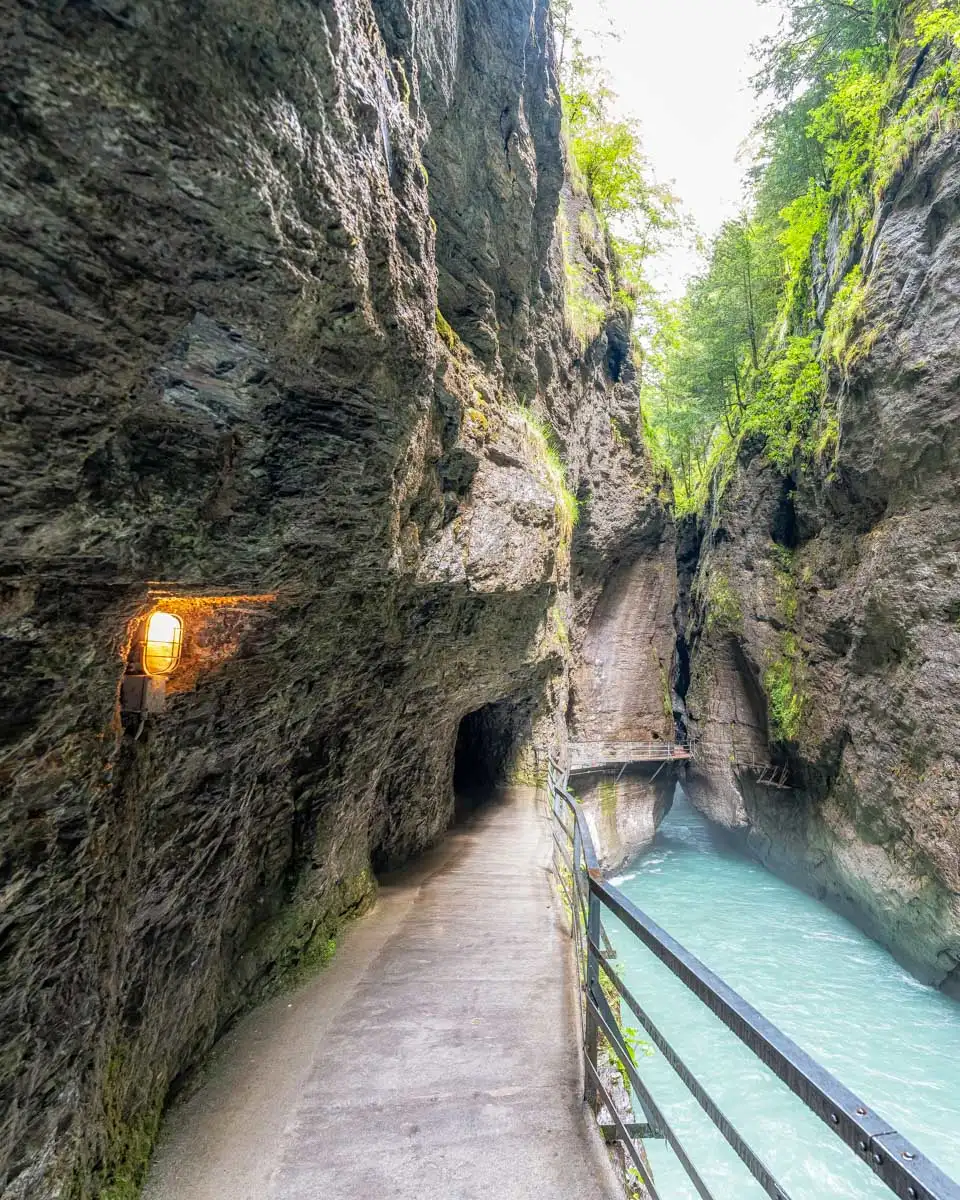 Aare Gorge seen on a tour from Lucerne Switzerland