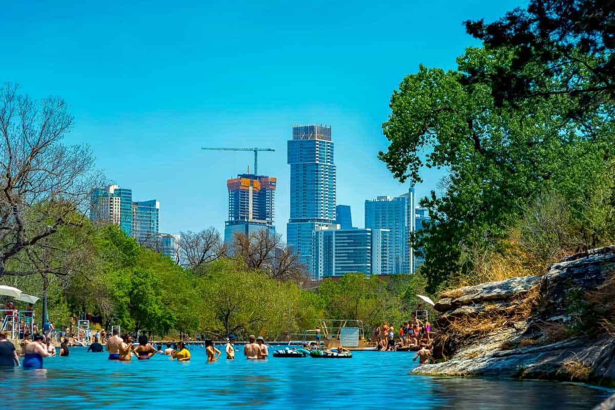 Barton Springs Pool in Zilker Park, Austin Texas