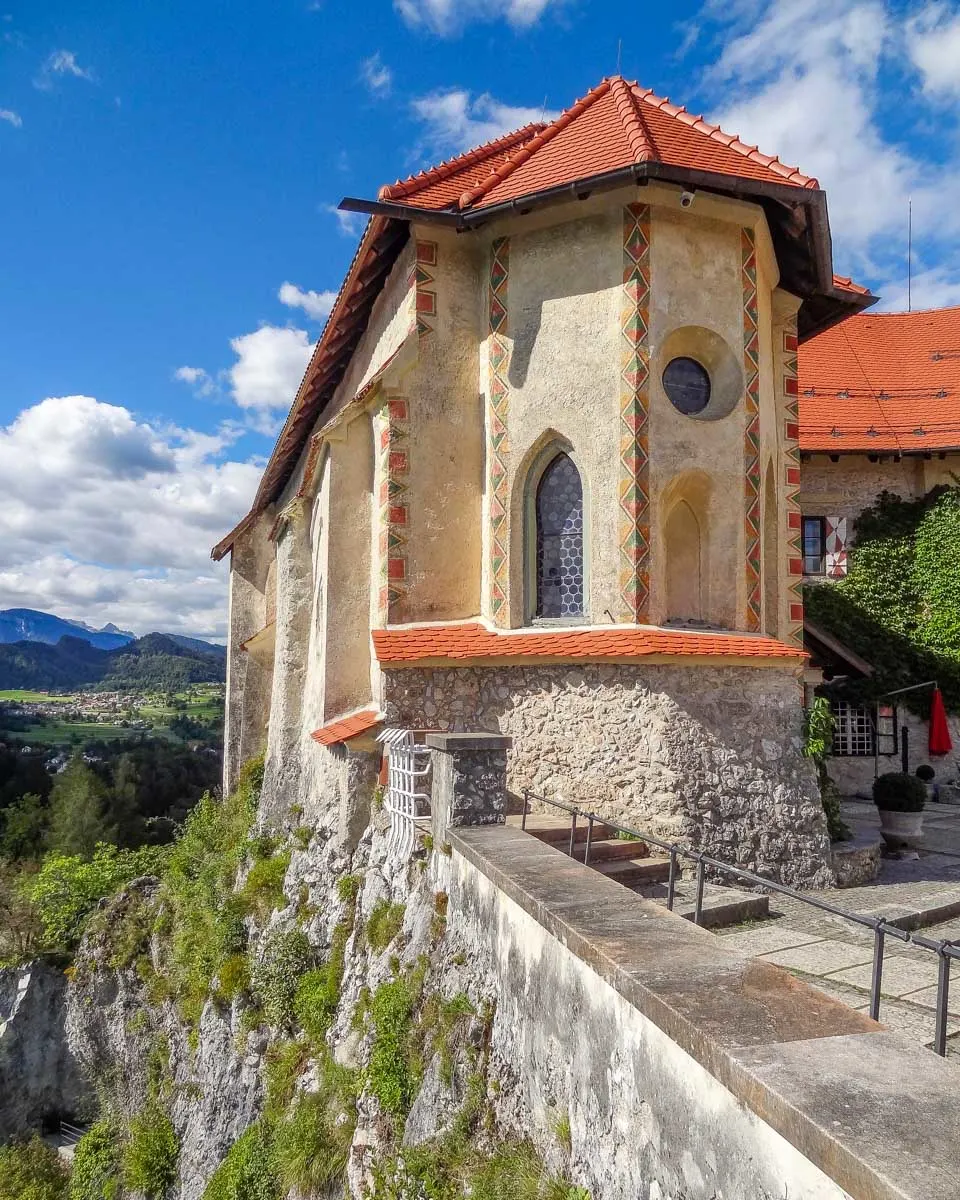 Bled Castle in Slovenia seen on a tour from Zagreb Croatia