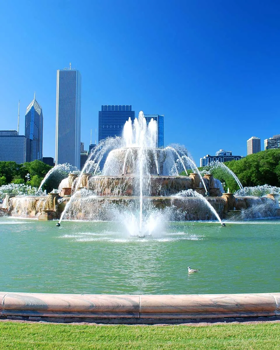 Buckingham Fountain seen on a Segway tour of Chicago Illinois