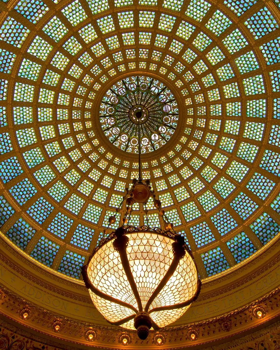 Chicago Cultural Center seen on an architecture walking tour of Chicago Illinois