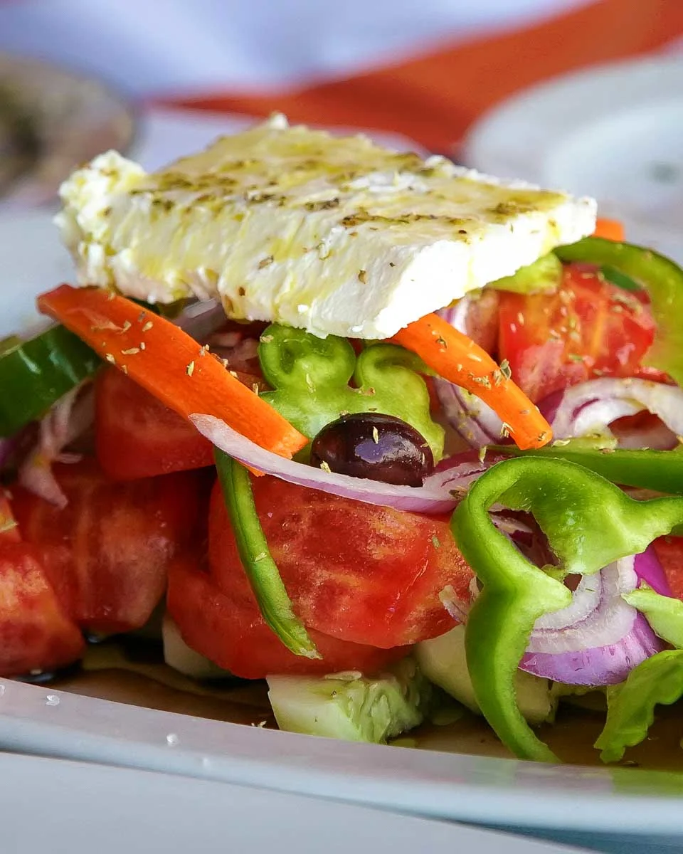 Greek salad we had at lunch in Athens Greece