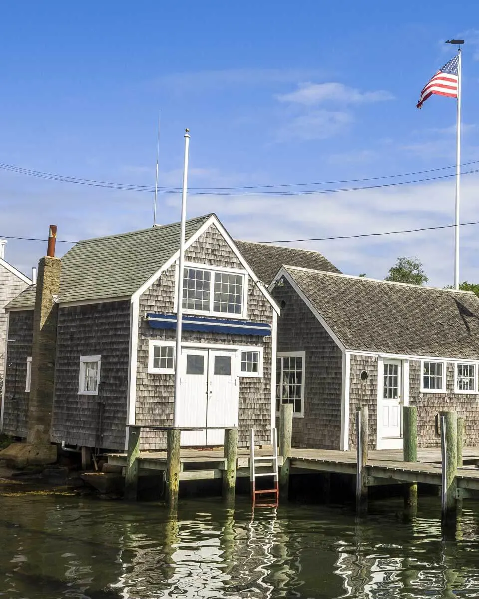 Martha's Vineyard views of traditional colonial houses on a tour from Boston Massachusetts
