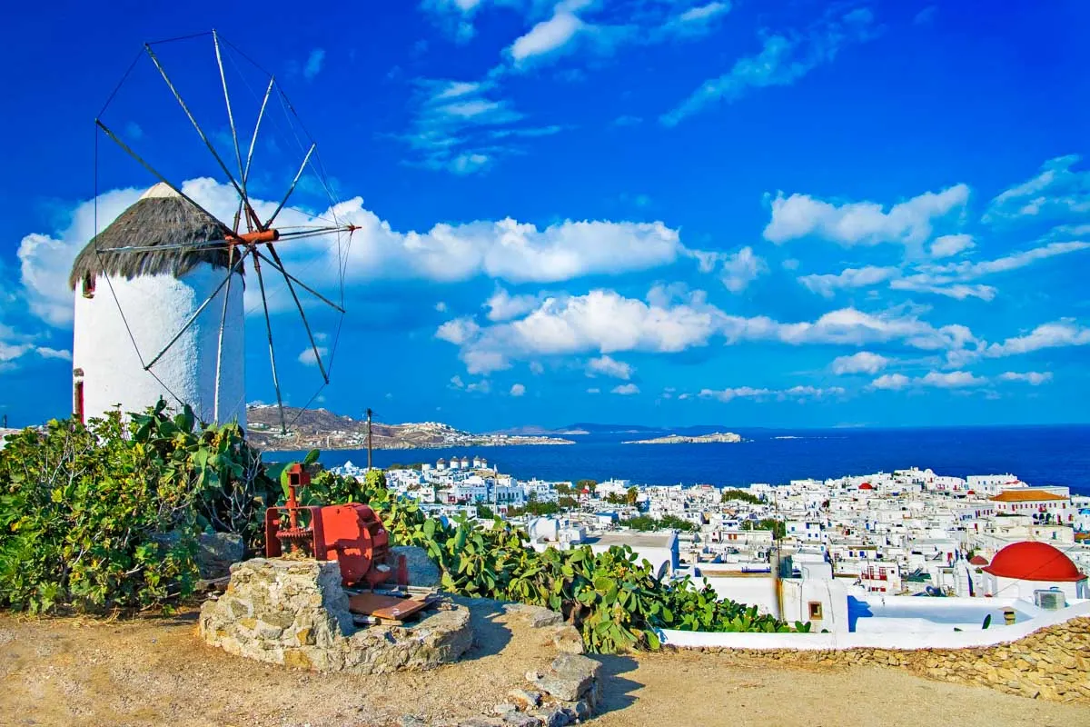 Mykonos cityscape Greece