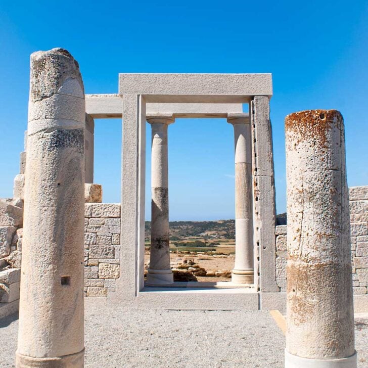 Part of the temple of demeter sen on a tour from Naxos Greece
