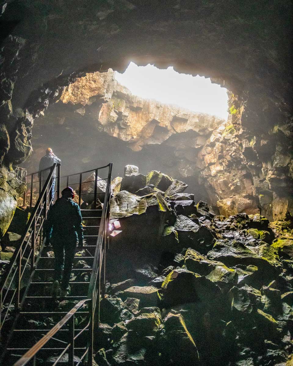 Raufarhólshellir lava tunnel Reykjavik Iceland