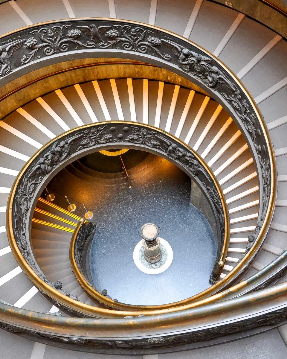 Spiral Stairs in the Vatican Museum in Vatican Rome