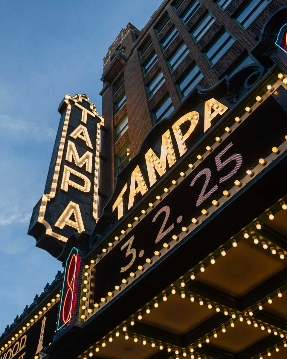 Tampa Theatre looking up at Tampa Theatre on a ghost tour in Tampa Florida