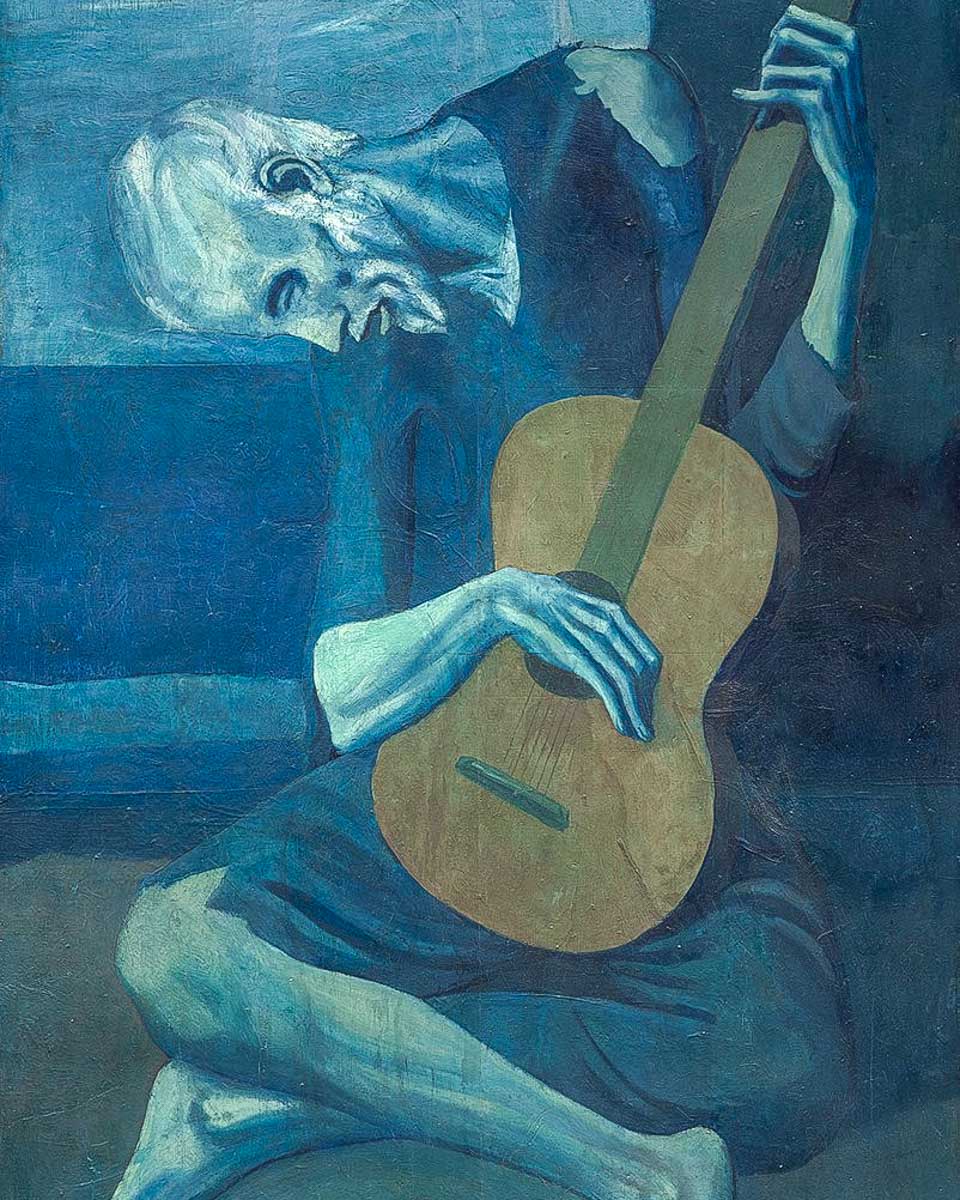 The Art Institute of Chicago the old guitarist in Chicago Illinois
