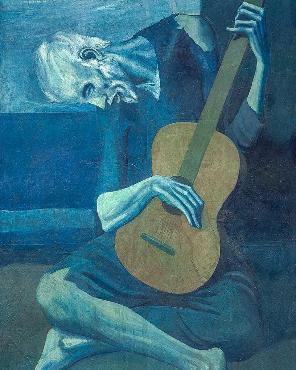 The Art Institute of Chicago the old guitarist in Chicago Illinois