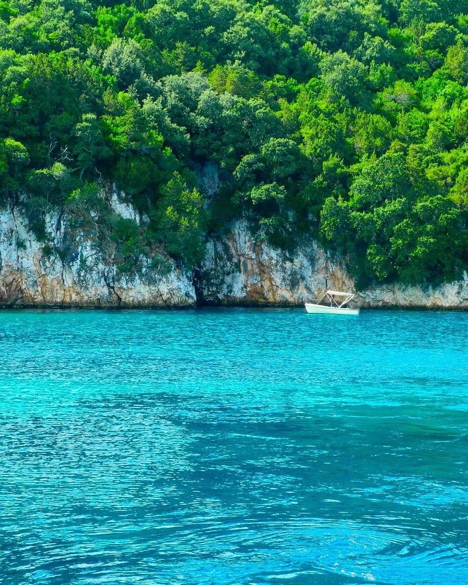 The Blue Lagoon Beach seen on a tour from Corfu Greece