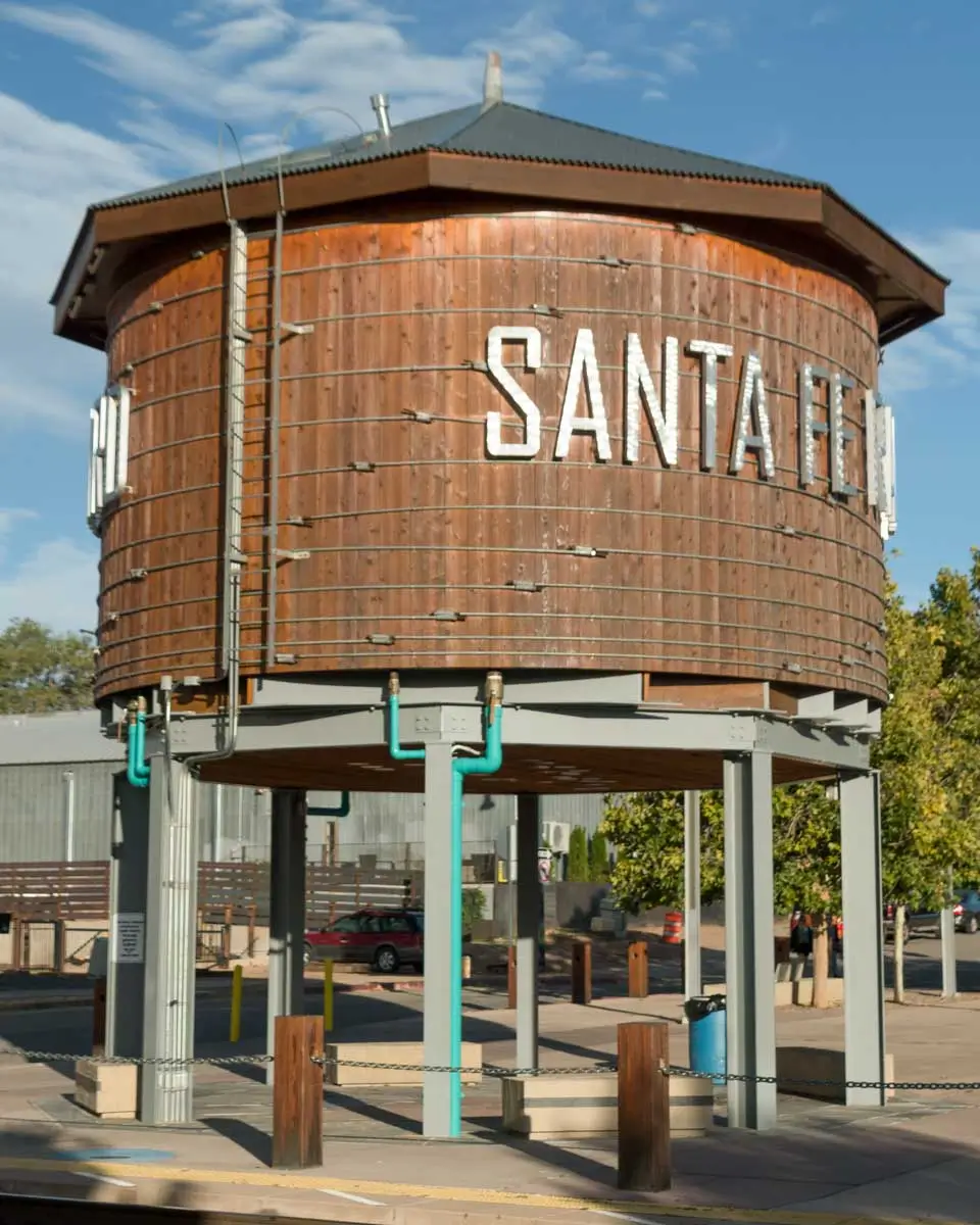 The Railyard Water Tower in Santa Fe, New Mexico
