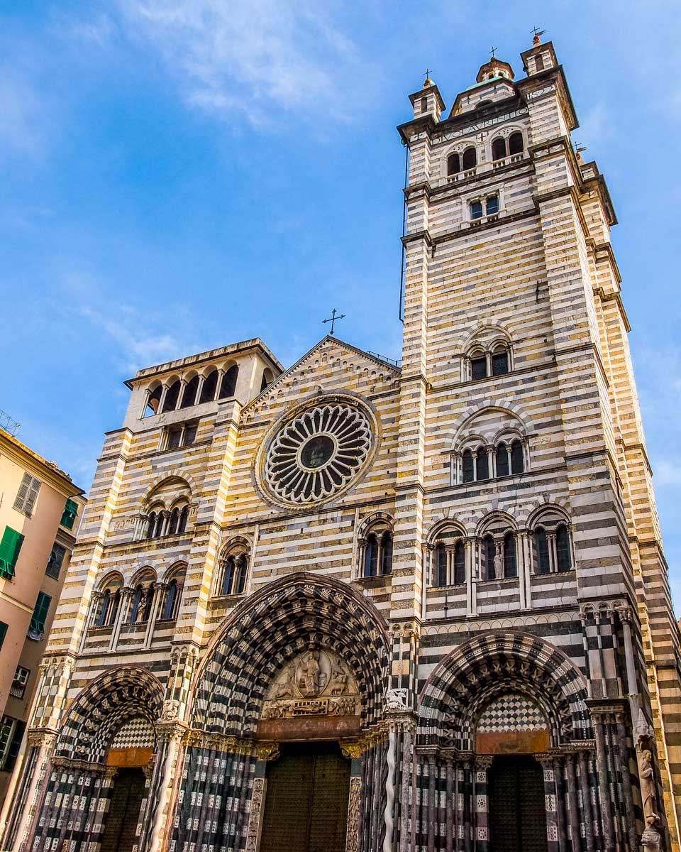 The San Lorenzo Cathedral in Genoa Italy