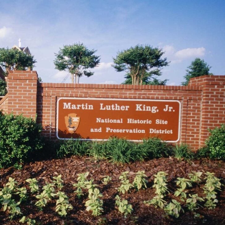 The martin luther king jr national historic site seen on a tour in Atlanta Georgia