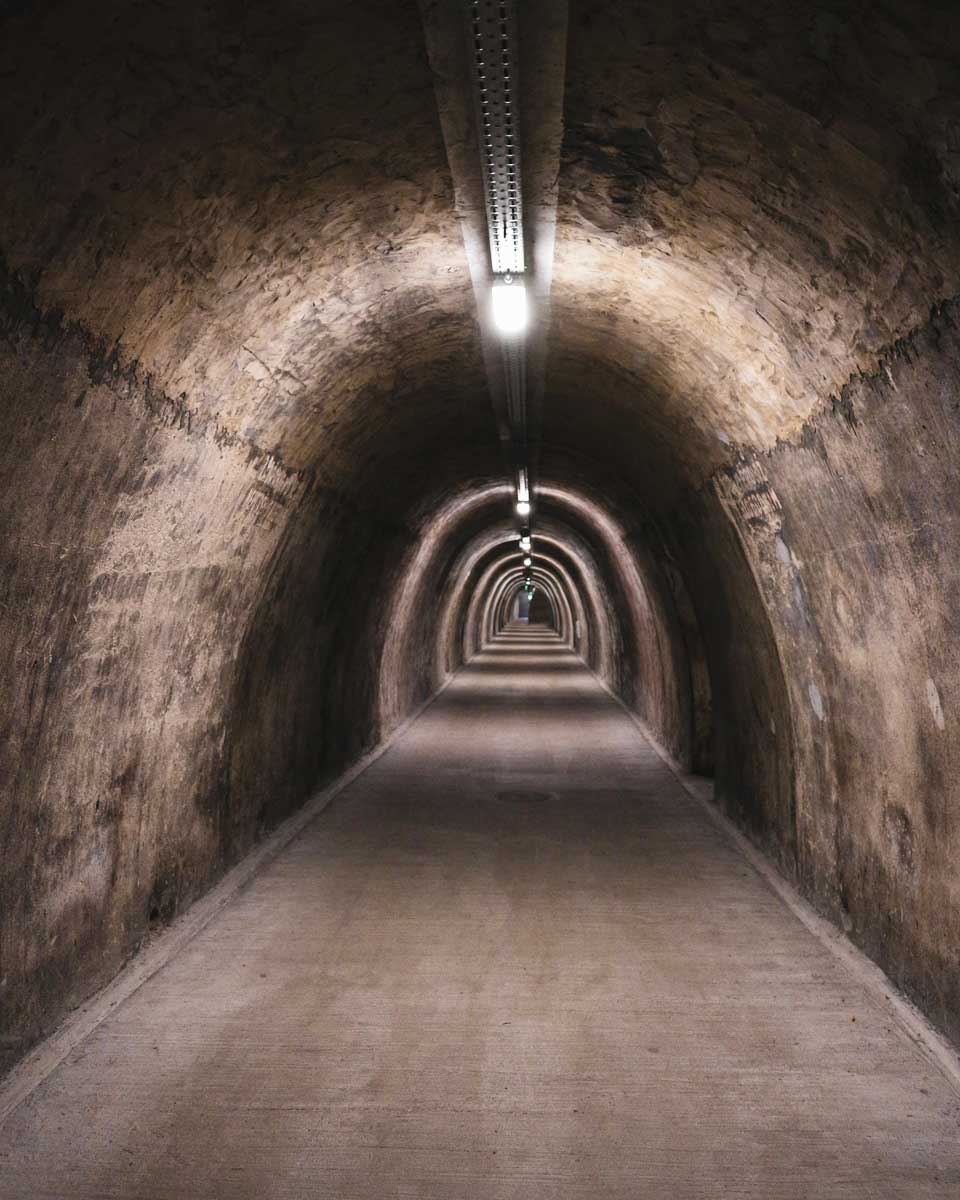 Tunnel Gric seen on a tour in Zagreb Croatia