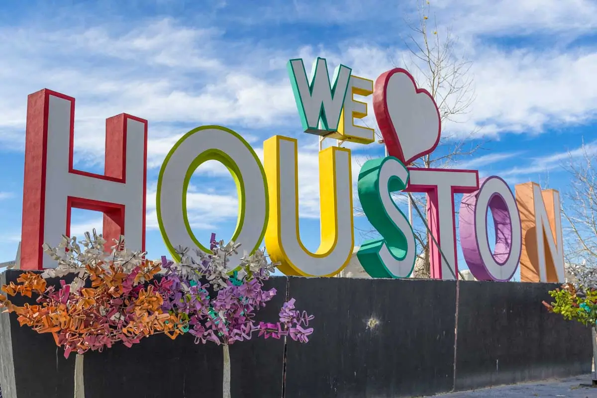 We Love Houston sign in Houston Texas