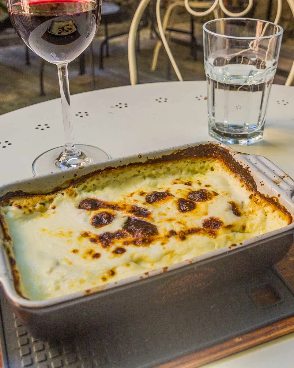 zapeceni strukli a traditional croation dish seen on a food tour in Zagreb Croatia