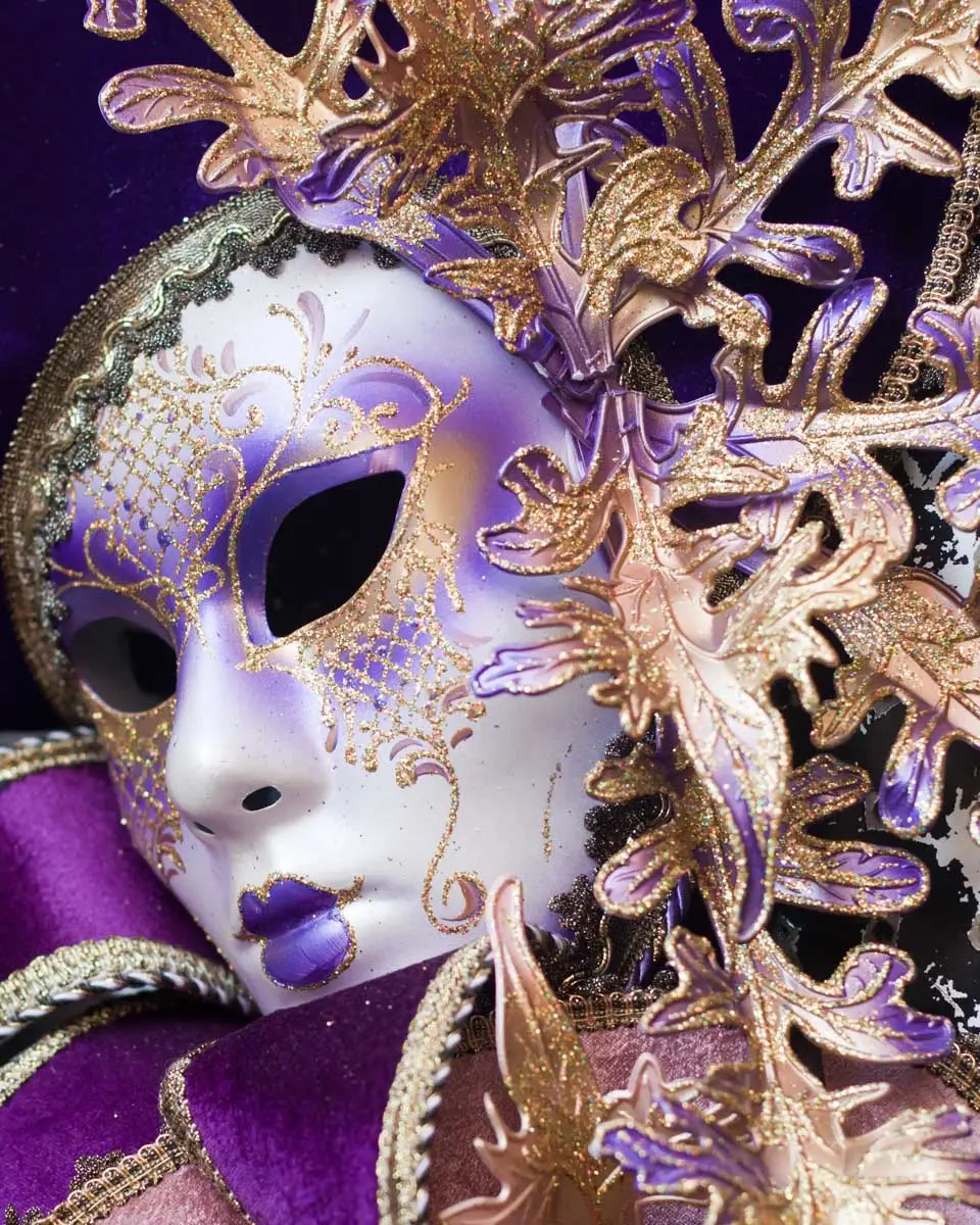 A decretive Venetian mask in venice italy