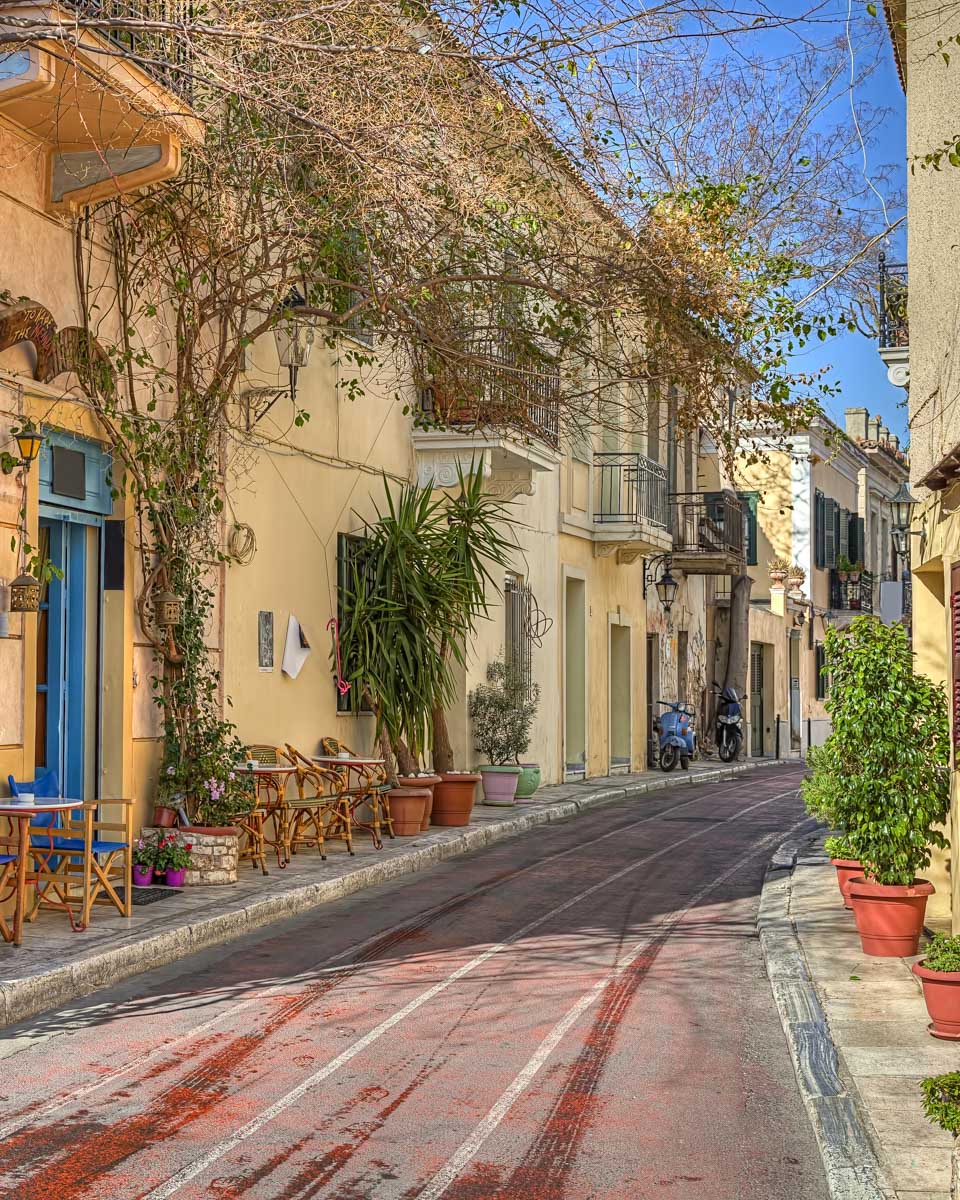A-street-in-Plaka-Athens Greece