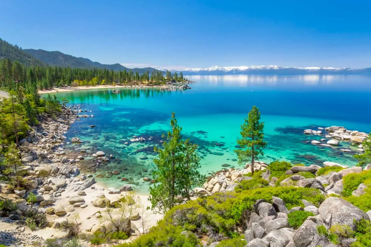 Beautiful water in Lake Tahoe United States on a sunny day 1