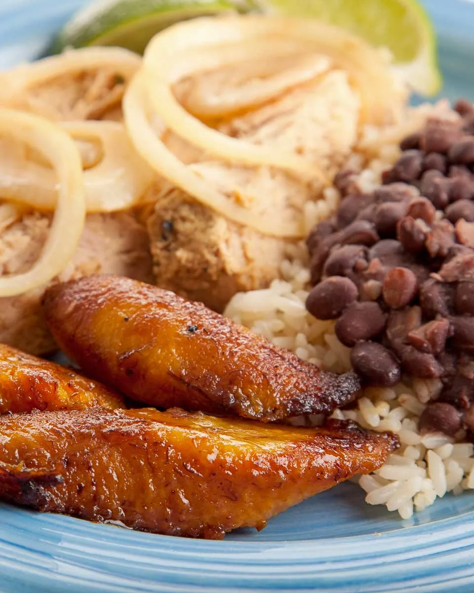 Cuban food with rice and chicken eaten on a food tour in Key West Florida
