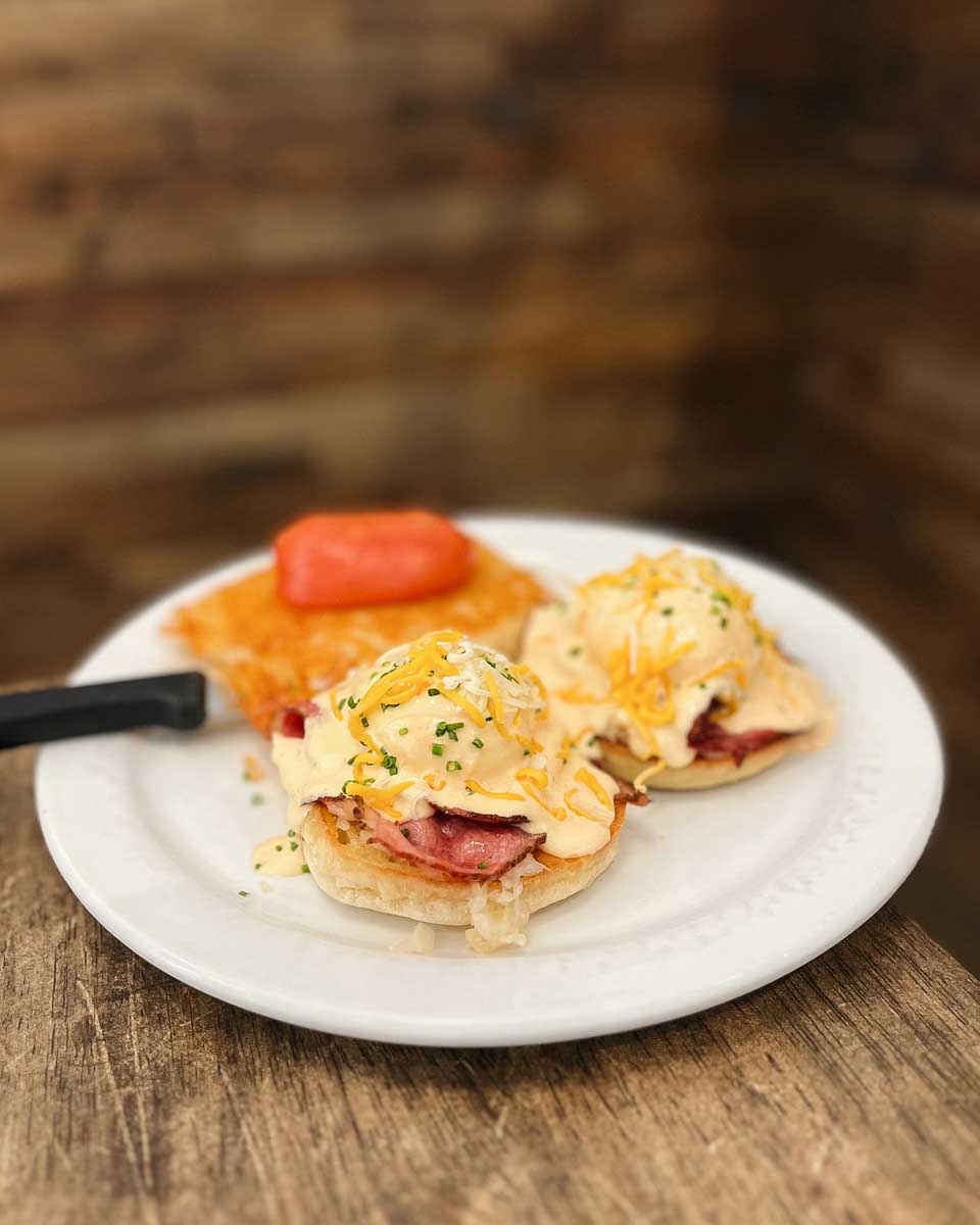 Eggs Benedict at the Jam Cafe in Vancouver
