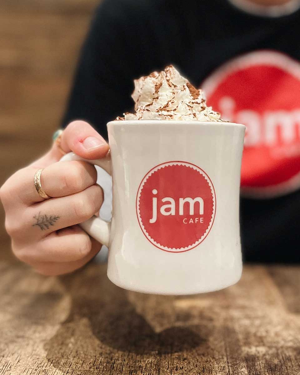 Hot chocolate at the Jam Cafe Vancouver
