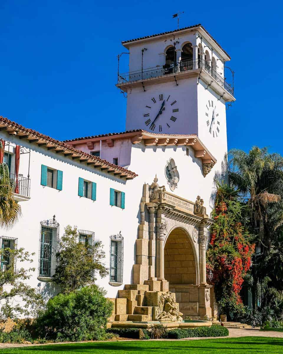 Outside of the of Santa Barbara County Courthouse, Santa Barbara California
