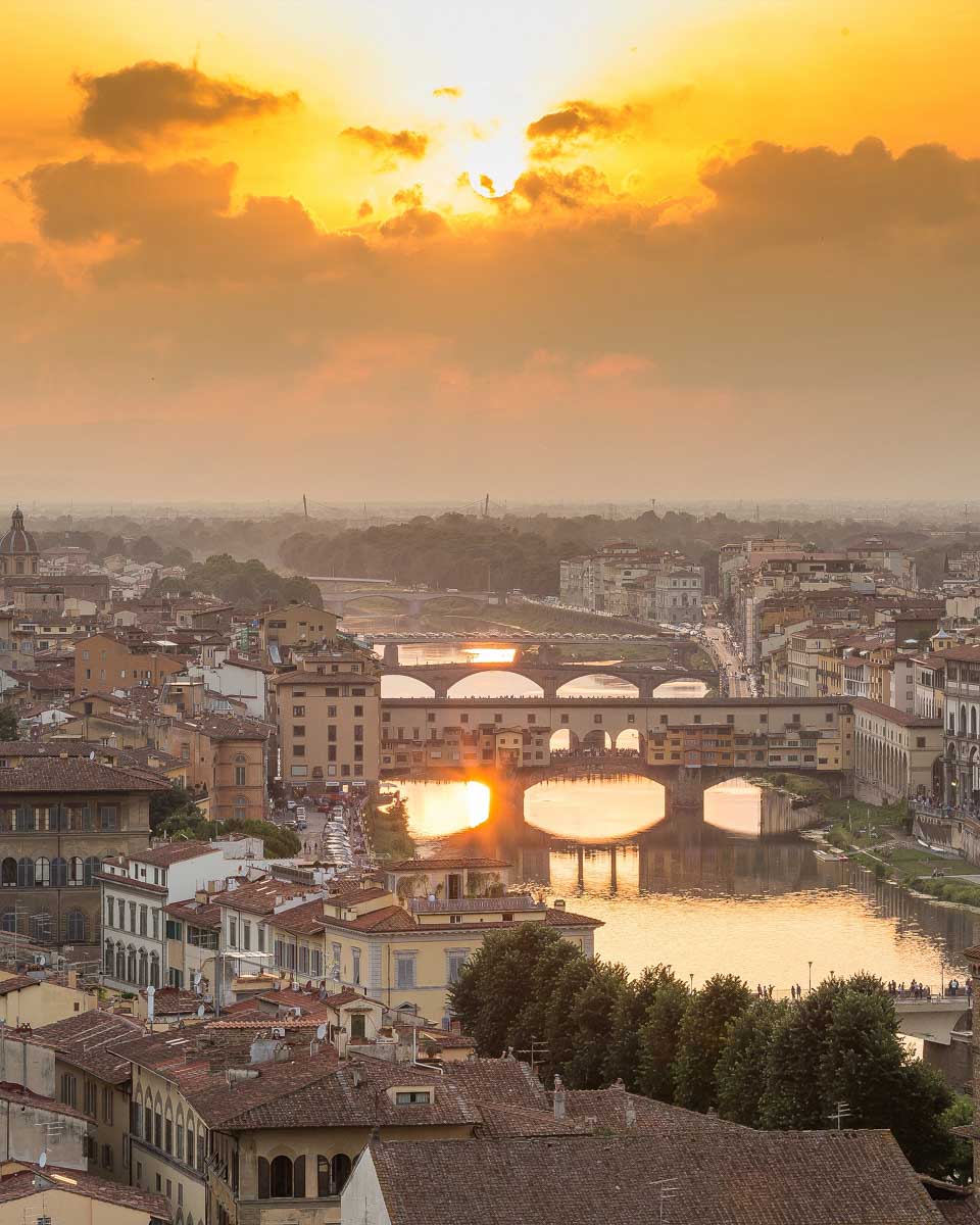 Piazzale Michelangelo viewpoint in Florence Italy