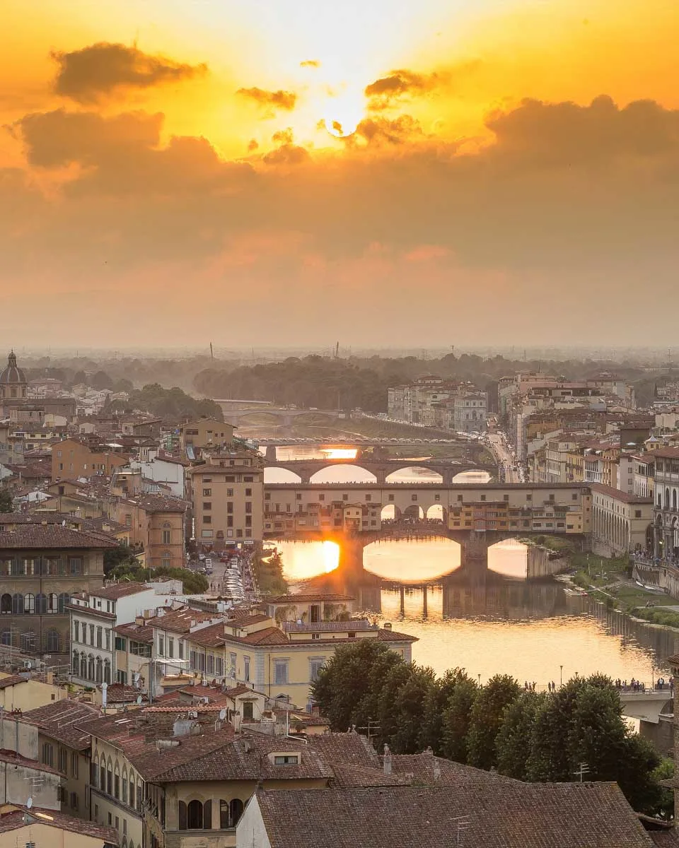 Piazzale Michelangelo viewpoint in Florence Italy