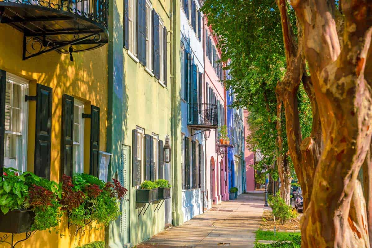 Rainbow Row in Charleston South Carolina