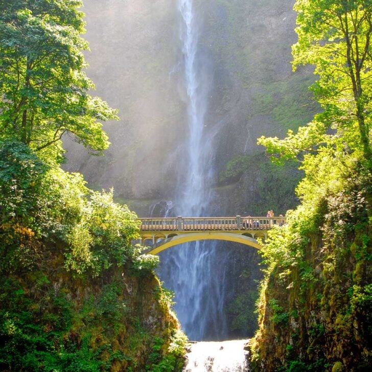 multnomah falls seen on a tour from Portland Oregon