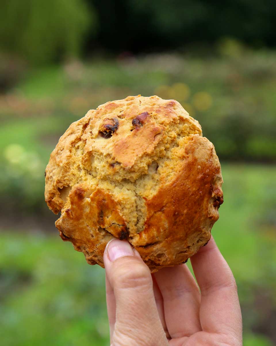 An Irish scone made during a cooking class in Galway Ireland