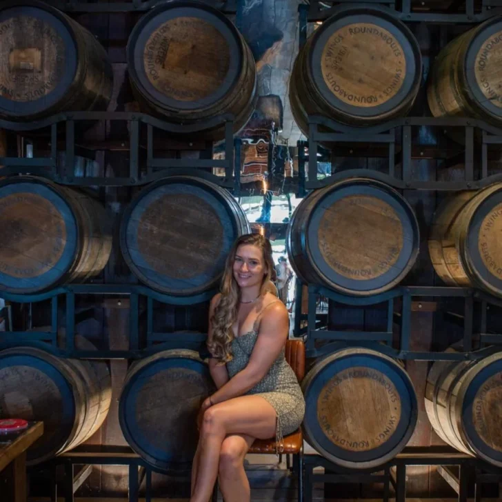 Bailey-at-a-winery-during a wine tour in Napa California