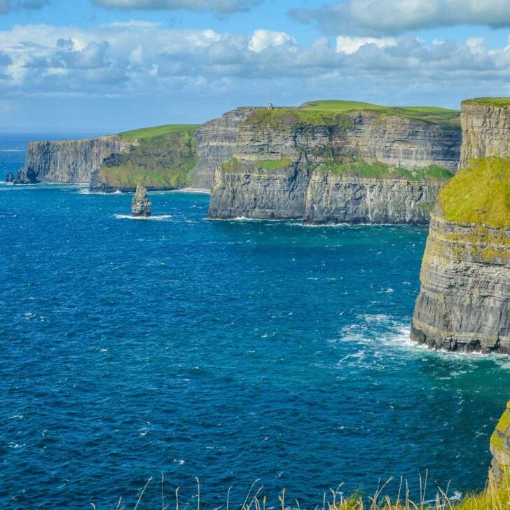 Cliffs-of-Moher-long-shot-on a tour from Galway Ireland