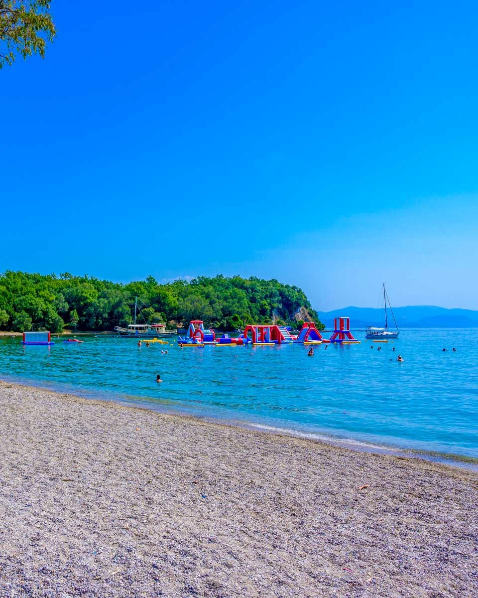 Dassia Beach seen in Dassia Corfu Greece