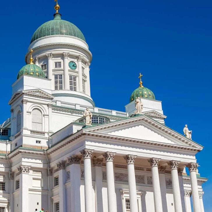 Helsinki Cathedral seen on a tour of Helsinki Finland 1