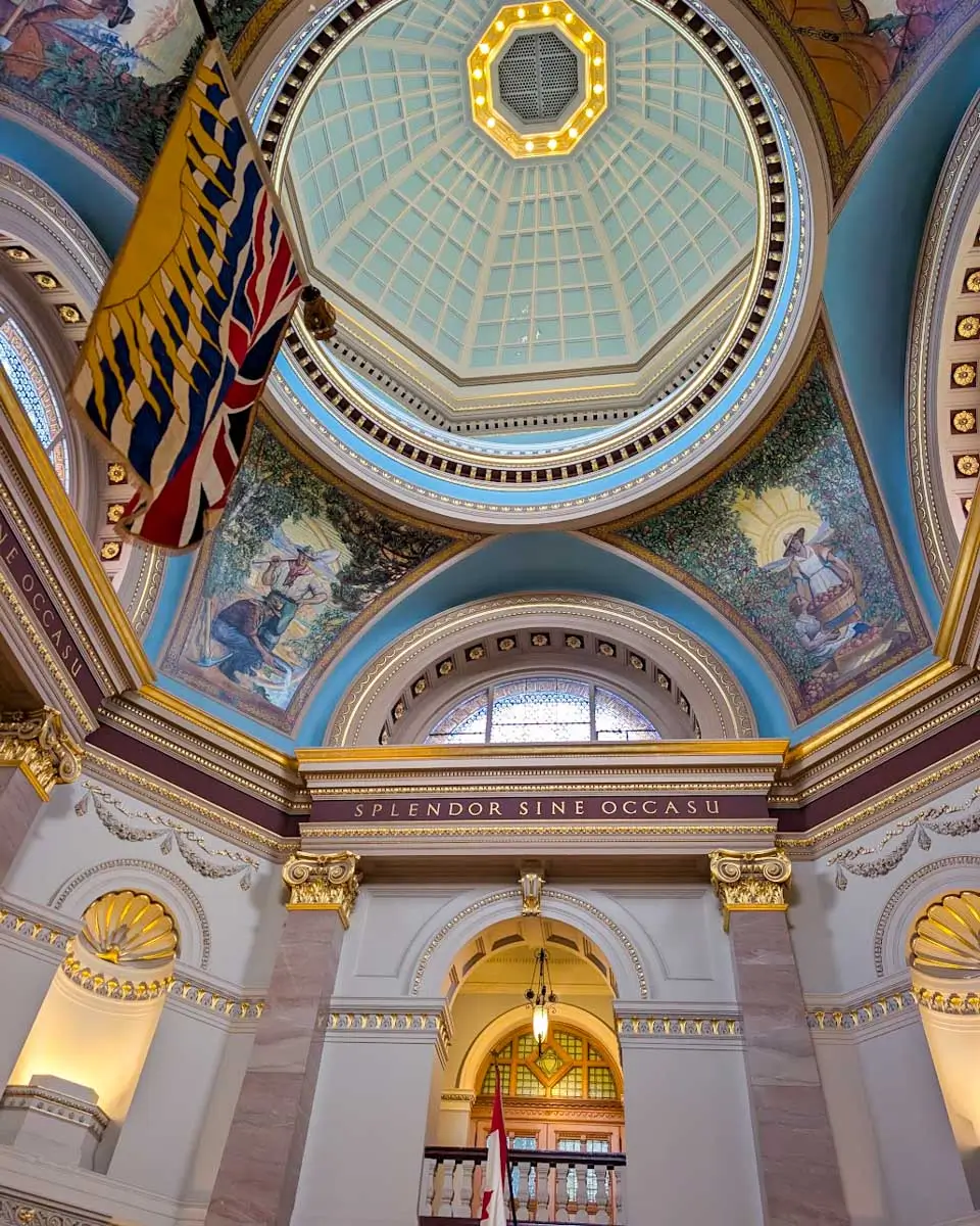 Interior of British Columbia Parliament Building in Victoria BC 2
